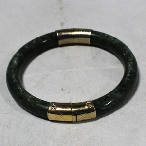 Chinese Jade Hinged Bangle Bracelet - Picture 1 of 3