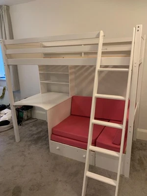 ESTELLA High Single Sleeper Bed With Fold Out Bed/sofa + Desk With Storage - Image 1 of 4