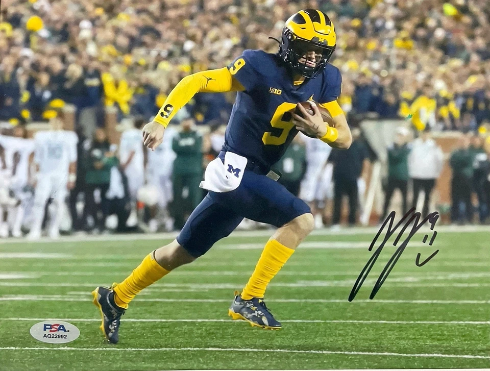 JJ J.J. McCARTHY SIGNED AUTOGRAPH MICHIGAN WOLVERINES 8X10 PHOTO PSA/DNA - Image 1 of 1