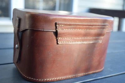 Vintage Leather Camera Case German Bag Photography  8" x 5" x 4" - Image 1 of 4