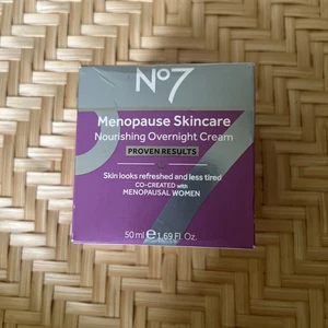 No7 Menopause Skincare Nourishing Overnight Cream 50 ml 1.69 oz - Picture 1 of 6