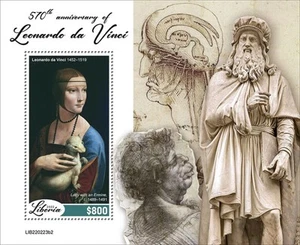 Liberia - 2022 Artist Leonardo da Vinci - Stamp Souvenir Sheet - LIB220223b2 - Picture 1 of 1