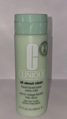 Jabón facial líquido CLINIQUE All About Clean EXTRA SUAVE 6,7 oz/200 ml nuevo Foto 1 de 2