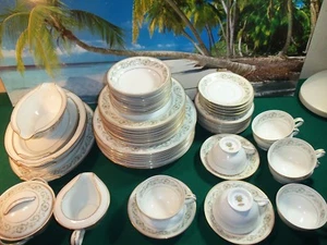 53-TEILIGES SET NORITAKE CRESTON MUSTER 6223 - Bild 1 von 8