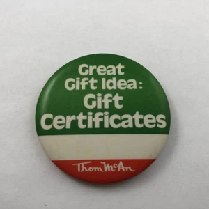 VTG ~ Thom McAn Shoe Salesman Name Tag Advertisement Sales Promo Button Pinback - Picture 1 of 2