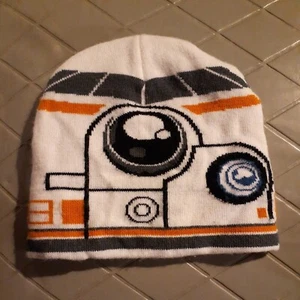 Star Wars Disney Kids Beanie White BB-8 Droid Beanie Hat One Size Toddler Size  - Picture 1 of 6