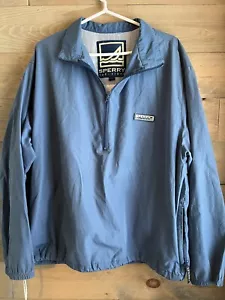 Sperry Top-Sider Windbreaker Lightweight Blue Jacket Mens Size Large - Picture 1 of 7