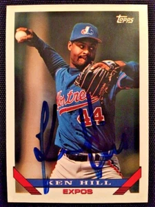 Ken Hill Autographed Topps 1993 Baseball Card #495 Montreal Expos - MINT - Picture 1 of 2