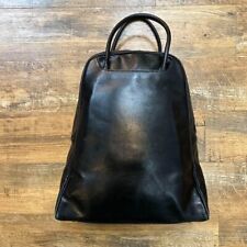Yohji Yamamoto Y'S Leather Big Tote Bag Handbag Black Shoulder 40cm Used