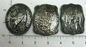Fibbia Cintura 3 Lotto Hesston 1984 - 86 Finali Nazionali Rodeo Giovani Roping Bronco Nuova - Foto 1 di 9