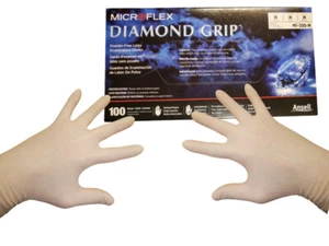 Ansell MF-300-M Exam Gloves,Rubber Latex, Powder Free, Medium 100 count - Picture 1 of 4