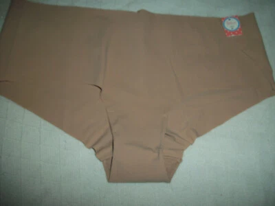 LADIES CHEEKY BRIEF NO SHOW HIPSTER PANTY SIZE 8 / XL  BY FLIRTITUDE TOTALLY TAN - Image 1 of 3