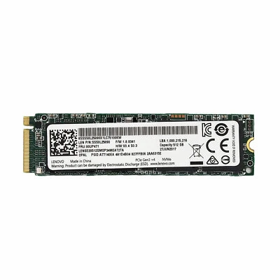 Lenovo 512GB M.2 SSD 00UP471 2280 Solid State Drive PCIe 3.0 x4 NVMe F/ Thinkpad - Image 1 of 2