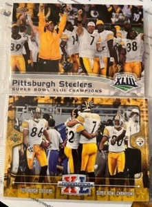 2006 & 2009 Upper Deck Steelers Super Bowl Champions Jumbo cards #SBXLCC & 51 - Picture 1 of 2