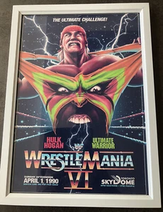 WrestleMania 6 Mini Werbefoto (gerahmt). Reproduktion. - Bild 1 von 3