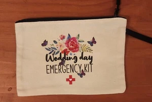 Bride Gift Wedding Day Emergency Kit Bridal Cosmetic Bag Stocking Stuffer  - Picture 1 of 4