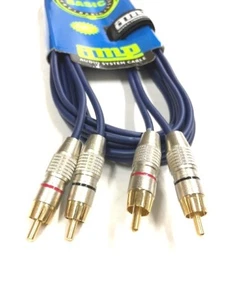 10 ft 2RCA to 2RCA Professional Cable Male Stereo Audio Video Cord Adapter - Picture 1 of 2