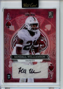 Wild Card 2023 5 Card Draw Kendall Williamson Auto 1/2 Ace of Spades - Imagen 1 de 2