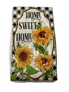 Home Sweet Home Sunflowers Guest Napkins 36 Count 3 Ply Paper - Picture 1 of 2