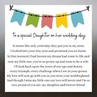 personalised Daughter Wedding Day Card, Card For Daughter Wedding, 6x6
