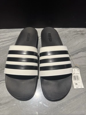 Nuevo Adidas Hombre Confort Slides Blanco y Negro Talla 18 Foto 1 de 4