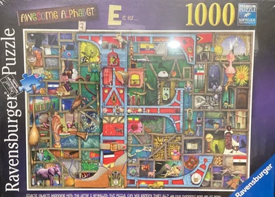 Ravensburger 1000 pc Awesome Alphabet E Colin Thompson 2020 jigsaw puzzle NIB - Image 1 of 2
