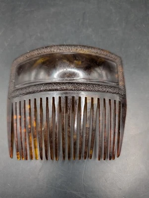 Vintage Victorian Faux Tortoise Shell Large Hair Comb  - Image 1 of 4