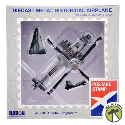 Daron Postage Stamp Collection AH-64D Apache Longbow Diecast Metal Airplane - Image 1 of 4