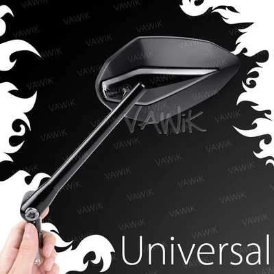 Espejos retrovisores laterales VAWiK Venom moto negros 10mm y 5/16" se adapta a Moto Guzzi Foto 1 de 4