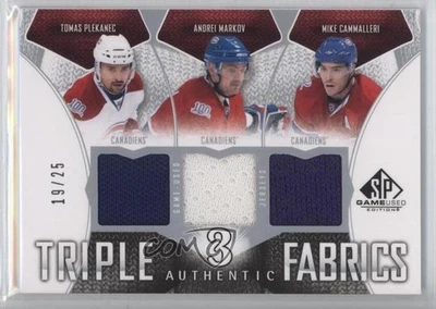 2009-10 SP Game Used Edition /25 Tomas Plekanec Andrei Markov Mike Cammalleri - Image 1 of 2