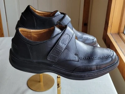 Dr. Mocasín Comfort 6210 Frank con correa de cuero negro sin usar, punta dividida para hombre 8,5 W Foto 1 de 4