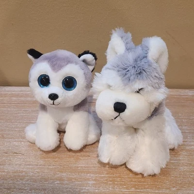 Lote de peluches Husky: Buff Beanie Boo y Ganz Lilkinz Husky Foto 1 de 3