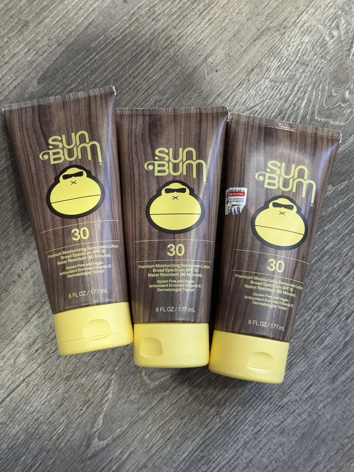 3 Pack! Sun Bum Original Sunscreen Lotion, Broad Spectrum SPF 30, 6oz Exp 3/25 - Image 1 of 1