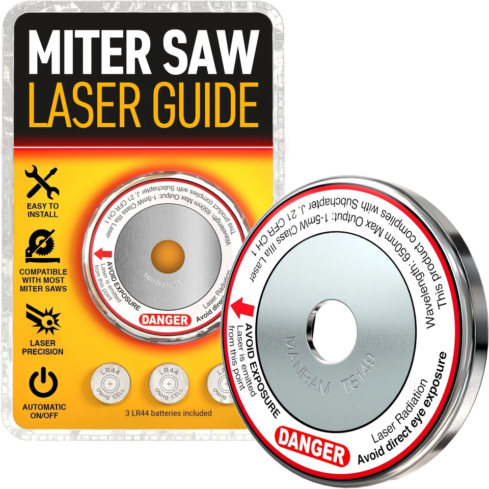 MANRAM Miter Saw Laser Guide - Miter and Portable Saw Laser Guide, Miter & Portable ...