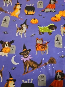 PERNO 7 YARDAS 20" HALLOWEEN CACHORROS PERRO ANIMAL FRANELA TELA COSTURA TRAPO COLCHA - Imagen 1 de 7