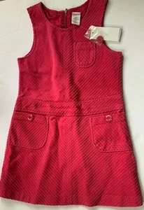 Gymboree size 6 Corduroy  Dark Pink Sleeveless jumper dress 2005 NWT - Picture 1 of 6