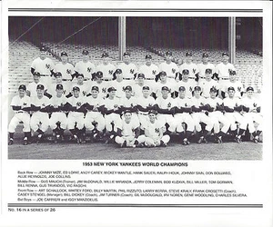 New York Yankees Daily News Re/Print of 1953 World Series Team Photo & Headline - Picture 1 of 2