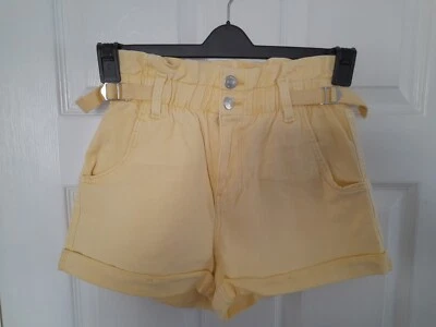 Bershka Yellow Denim Shorts Size 36 with zip  - Image 1 of 4