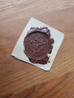 Wachssiegel  Siegel ca 3,5 cm Städtische Armenverwaltung Hildesheim - Bild 1 von 3