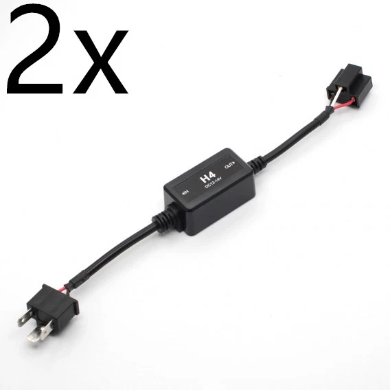 JDM ASTAR 2x H4 9003 LED Antiparpadeo Decodificador Corregir Parpadeo Error Código Cancelador Foto 1 de 1
