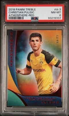 Panini Treble #A-3 Christian Pulisic Atmosphere 2018/49 rojo PSA 8 PoP 1 Foto 1 de 2
