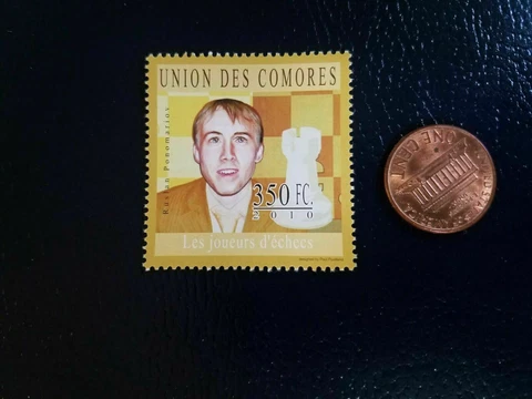 Ruslan Ponomariov Chess Grandmaster 2010 Union Des Comores Perforated STAMP Cover