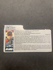gi joe low light 1986 file card