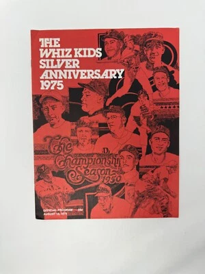 1975 The Whiz Kids Silver Anniversary : The Championship Season Phillies Program - Image 1 of 4