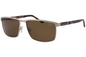 Jaguar 37364 8200 Sunglasses Men's Gold/Havana/Brown Rectangle Shape 61mm - Picture 1 of 5