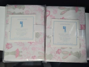 🐇🐇 Set Of Two - Pottery Barn Kids Bunny & Owl flannel pillowcase 🐇🐇 - Picture 1 of 3