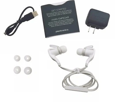 NEW Plantronics BackBeat Go 2 Wireless In Ear Stereo Bluetooth Headphones-White - Image 1 of 2
