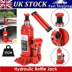 5 Ton Bottle Jack Heavy Duty Hydraulic Lifting Ram Car Van Boat Truck Caravan UK - Picture 1 of 12