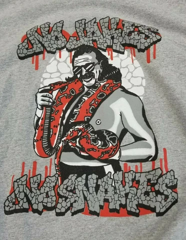 Rare Vintage Jake The Snake Roberts T-Shirt WWF Graphic Wrestling Tee XL Cover
