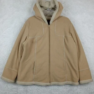 Venezia Womens Jacket Coat 14 16 Biege Hooded Pockets Zipper 14 16 - Picture 1 of 11